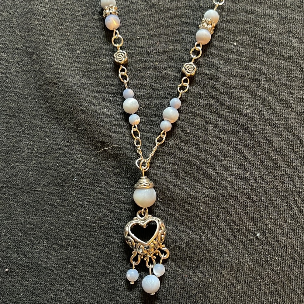 Beaded heart necklace
